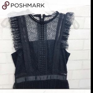 Heartloom Black Tiered Lace Dress